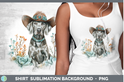Weimaraner Shirt Western Cowboy Dogs Sublimation Background