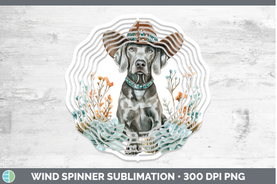Weimaraner Wind Spinner Western Cowboy Dogs Sublimation Spin