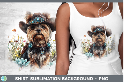 Yorkshire Terrier Shirt Western Cowboy Dogs Sublimation Back