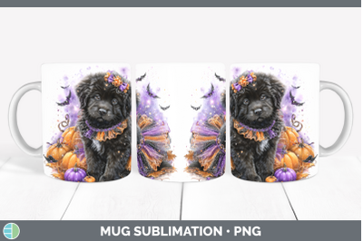 Newfoundland Mug Wrap Dogs 03 Halloween Sublimation Coffee C