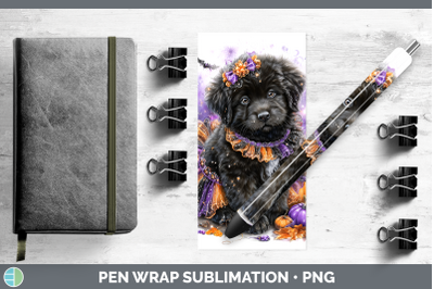Newfoundland Pen Wrap Dogs 03 Halloween Sublimation Pen Desi