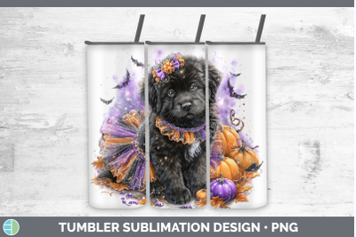 Newfoundland Tumbler Dogs 03 Halloween Sublimation 20 oz Ski