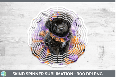Newfoundland Wind Spinner Dogs 03 Halloween Sublimation Spin