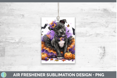 American Staffordshire Air Freshener Dogs 03 Halloween Subli