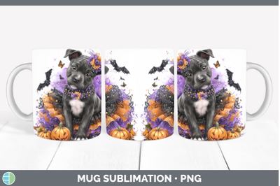 American Staffordshire Mug Wrap Dogs 03 Halloween Sublimatio