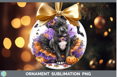 American Staffordshire Ornament Dogs 03 Halloween Sublimatio