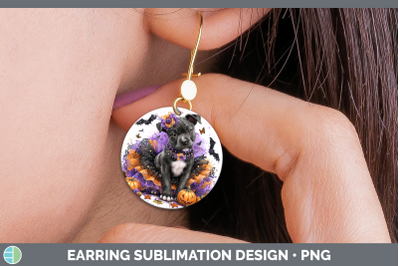 American Staffordshire Round Earrings Dogs 03 Halloween Subl