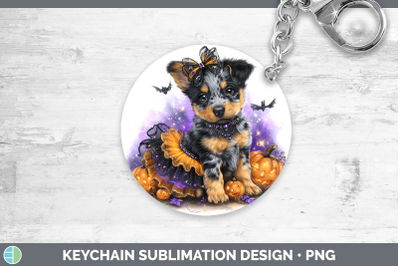 Australian Cattle Dog Keychain Dogs 03 Halloween Sublimation