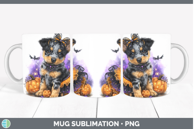 Australian Cattle Dog Mug Wrap Dogs 03 Halloween Sublimation
