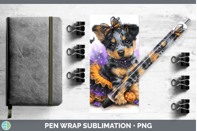 Australian Cattle Dog Pen Wrap Dogs 03 Halloween Sublimation