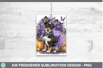 Basenji Air Freshener Dogs 03 Halloween Sublimation Car Scen