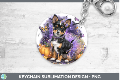 Basenji Keychain Dogs 03 Halloween Sublimation Keyring Desig