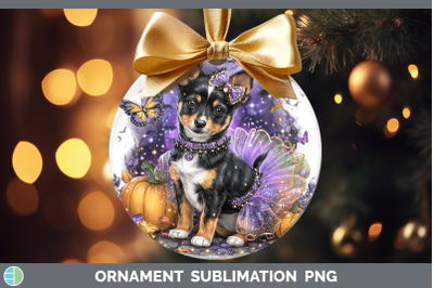 Basenji Ornament Dogs 03 Halloween Sublimation Bauble Design