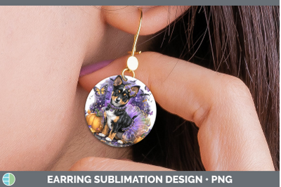 Basenji Round Earrings Dogs 03 Halloween Sublimation Earring