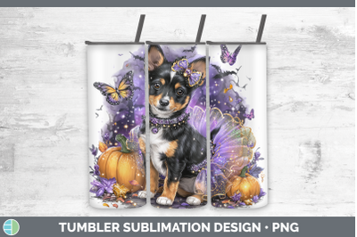 Basenji Tumbler Dogs 03 Halloween Sublimation 20 oz Skinny T