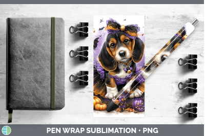 Basset Hound Pen Wrap Dogs 03 Halloween Sublimation Pen Desi