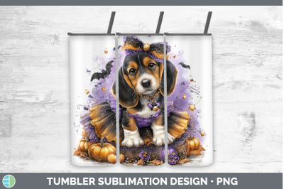 Basset Hound Tumbler Dogs 03 Halloween Sublimation 20 oz Ski