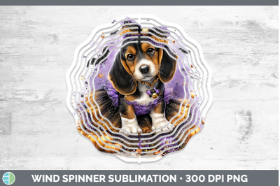 Basset Hound Wind Spinner Dogs 03 Halloween Sublimation Spin