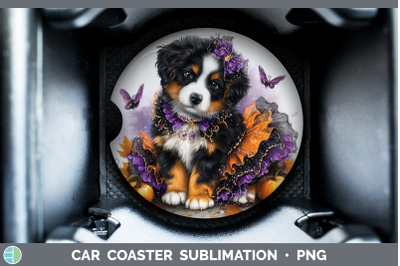 Bernese Mountain Dog Car Coaster Dogs 03 Halloween Sublimati