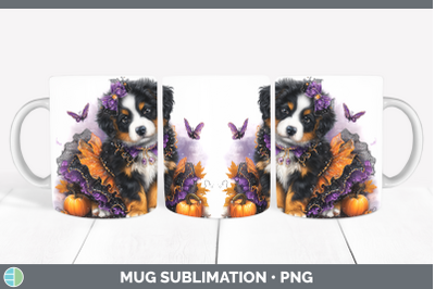 Bernese Mountain Dog Mug Wrap Dogs 03 Halloween Sublimation