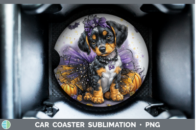 Bluetick Coonhound Car Coaster Dogs 03 Halloween Sublimation