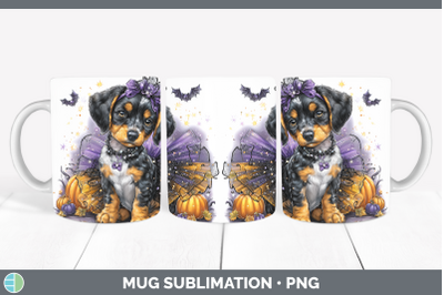 Bluetick Coonhound Mug Wrap Dogs 03 Halloween Sublimation Co