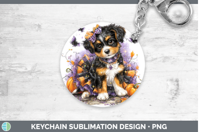 Brittany Dog Keychain Dogs 03 Halloween Sublimation Keyring