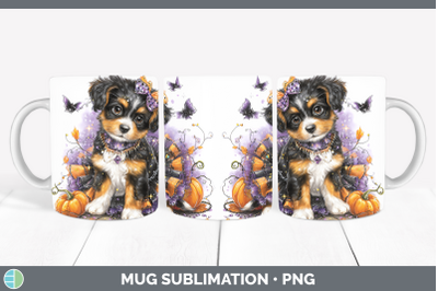 Brittany Dog Mug Wrap Dogs 03 Halloween Sublimation Coffee C