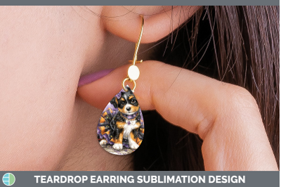 Brittany Dog Teardrop Earrings Dogs 03 Halloween Sublimation