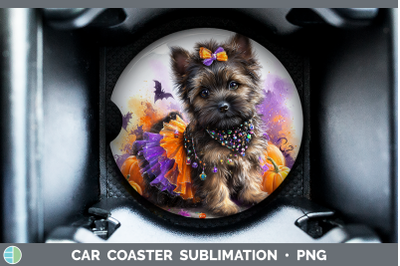 Cairn Terrier Car Coaster Dogs 03 Halloween Sublimation Drin