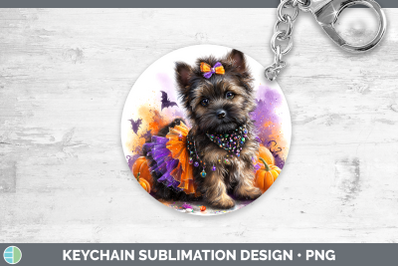 Cairn Terrier Keychain Dogs 03 Halloween Sublimation Keyring