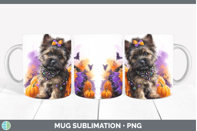 Cairn Terrier Mug Wrap Dogs 03 Halloween Sublimation Coffee