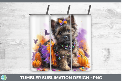 Cairn Terrier Tumbler Dogs 03 Halloween Sublimation 20 oz Sk