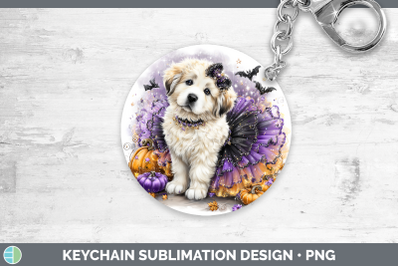 Great Pyrenees Keychain Dogs 03 Halloween Sublimation Keyrin