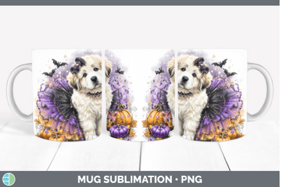 Great Pyrenees Mug Wrap Dogs 03 Halloween Sublimation Coffee