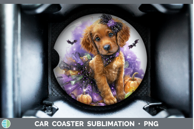Irish Setter Car Coaster Dogs 03 Halloween Sublimation Drink