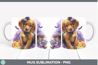 Irish Setter Mug Wrap Dogs 03 Halloween Sublimation Coffee C