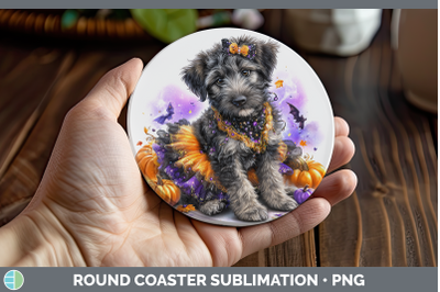 Irish Wolfhound  Round Coaster Dogs 03 Halloween Sublimation