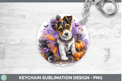 Jack Russell Terrier Keychain Dogs 03 Halloween Sublimation