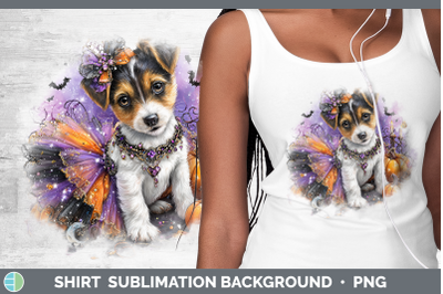 Jack Russell Terrier Shirt Dogs 03 Halloween Sublimation Bac