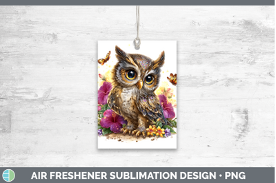 Owl Air Freshener Birds 01 Floral Summer Sublimation Car Sce