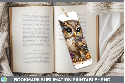 Owl Bookmark Birds 01 Floral Summer Sublimation Printable De