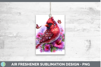 Cardinal Air Freshener Birds 01 Floral Summer Sublimation Ca