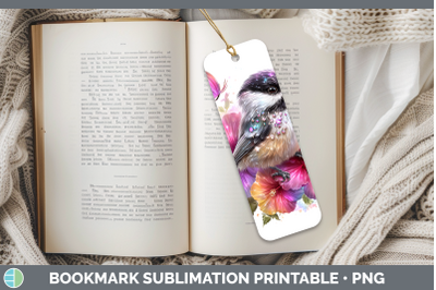 Chickadee Bookmark Birds 01 Floral Summer Sublimation Printa