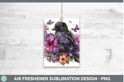 Crow Air Freshener Birds 01 Floral Summer Sublimation Car Sc