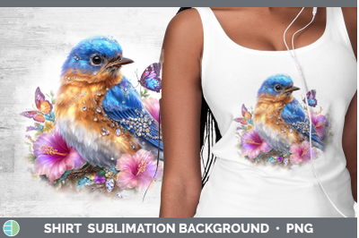 Eastern Bluebird Shirt Birds 01 Floral Summer Sublimation Ba