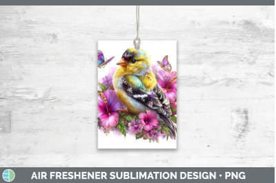 Goldfinch Air Freshener Birds 01 Floral Summer Sublimation C
