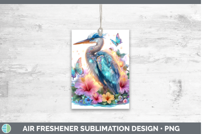 Great Blue Heron Air Freshener Birds 01 Floral Summer Sublim