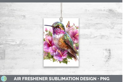 Hummingbird Air Freshener Birds 01 Floral Summer Sublimation