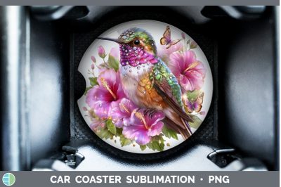 Hummingbird Car Coaster Birds 01 Floral Summer Sublimation D